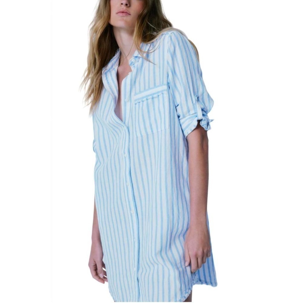 MELISSA NEPTON striped dress in blue Size XS